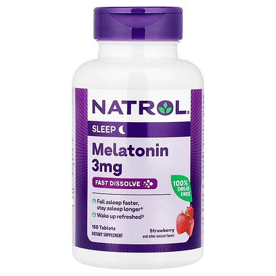 Natrol Melatonin Fast Dissolve Strawberry 3 mg