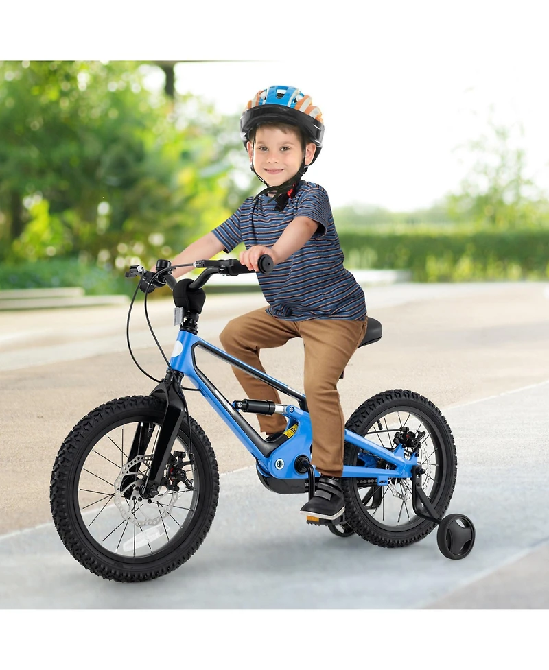 Kids Bike Adjustable with Shock Absorber and Bell Comfortable Safe Ride for Young Cyclists