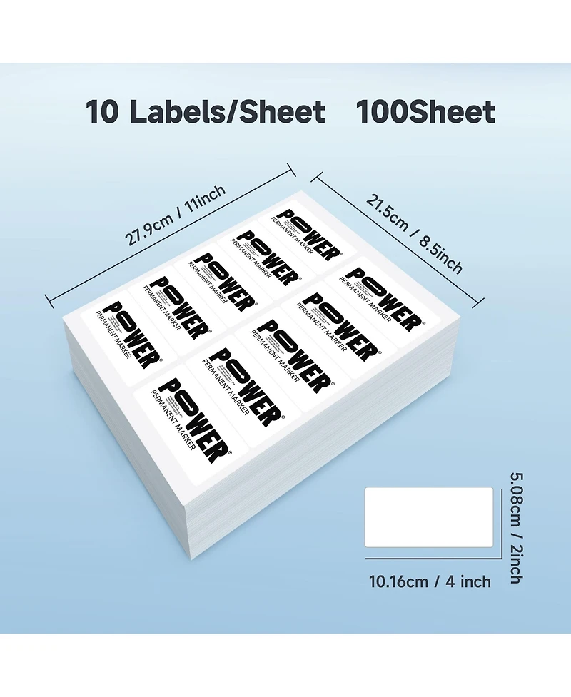 Shipping Address Labels, 2" x 4" Address Labels for Laser & Inkjet Printers, Mailing Labels for 5163, 8163, 5263, Strong Adhesive for Fba La