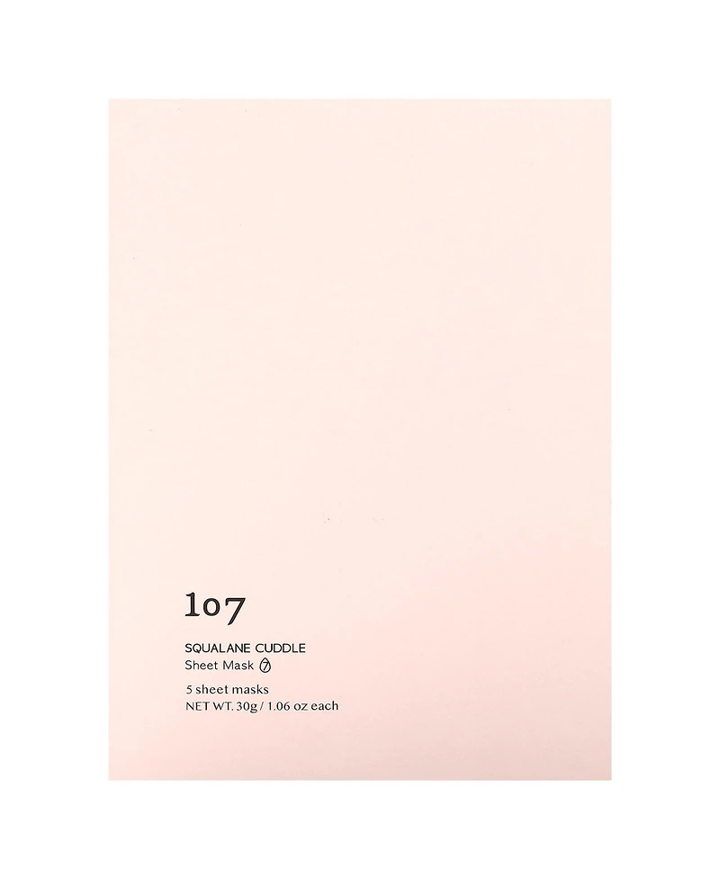 107 Beauty Squalane Cuddle Beauty Sheet Masks 5 Sheets