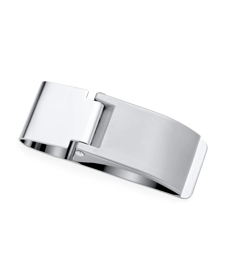 Bling Jewelry Large Wide Strong Hinged Style Money Clip Card Holder Stainless Steel