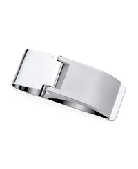 Bling Jewelry Large Wide Strong Hinged Style Money Clip Card Holder Stainless Steel