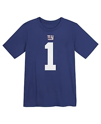 Nike Preschool Malik Nabers Royal New York Giants Name Number T-Shirt