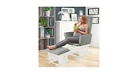 Baby Nursery Relax Rocker Rocking Chair Glider & Ottoman Set