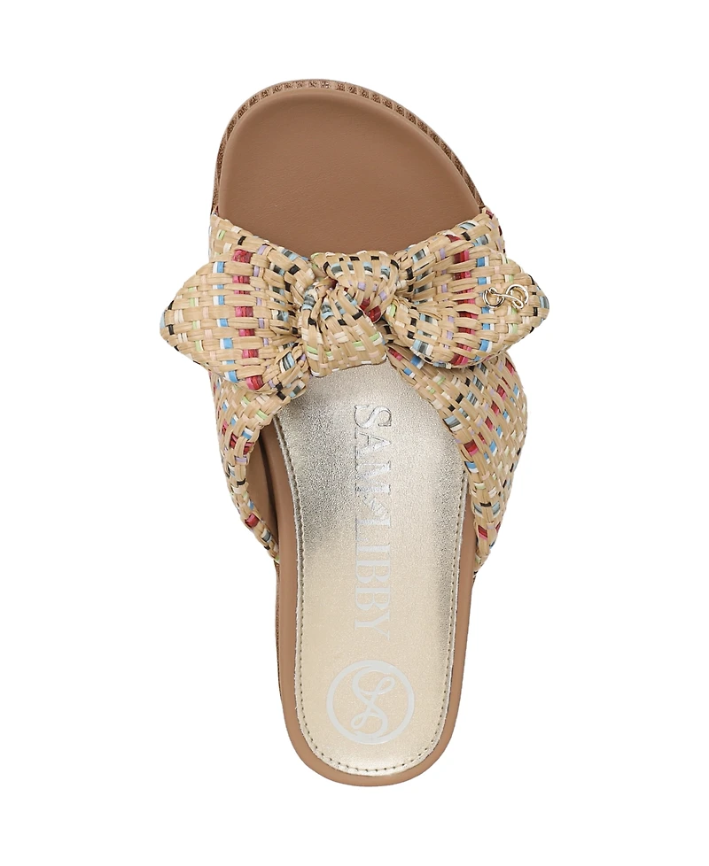Sam and Libby Women's Astrid Bow Platform Footbed Sandals