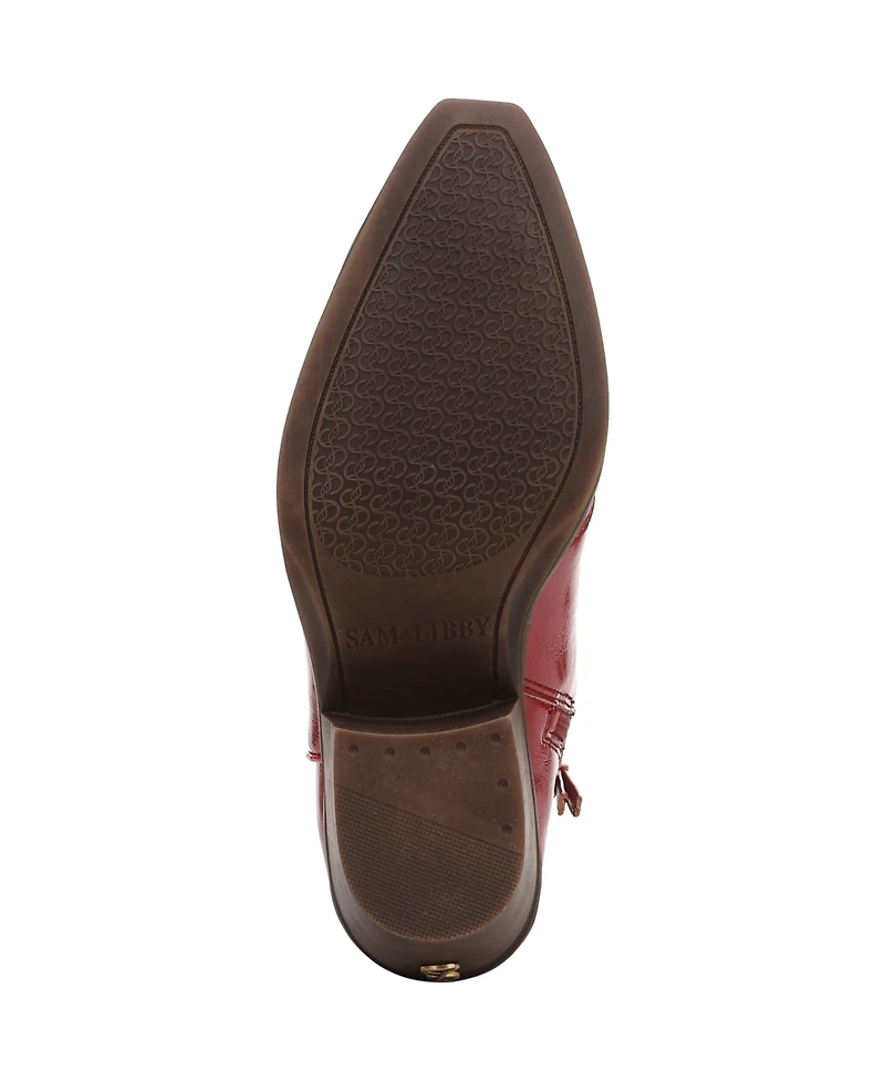 Sam and Libby Women's Flash Block Heel Western Booties