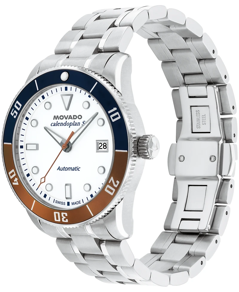 Movado Men's Calendoplan S Swiss Automatic Stainless-Steel Watch