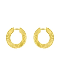 And Now This Textured Hinged Hoop Earrings