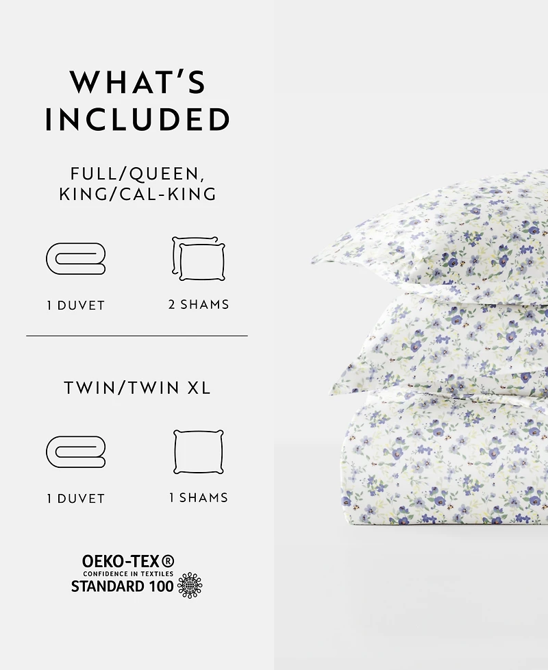 ienjoy Home Tranquil Sleep Patterned Duvet Cover Set, King/California King