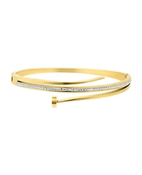 Adornia Tarnish Resistant Gold Pave Nail Bangle Bracelet