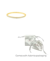 Adornia Gold White Enamel Cuff Bracelet