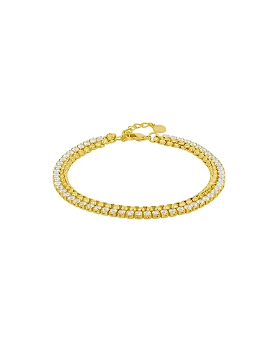 And Now This Cubic Zirconia Double Strand Chain Bracelet