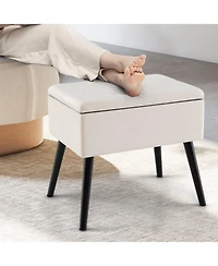 Storage Ottoman with Legs for Living Room and Bedroom Stylish Functional Solution