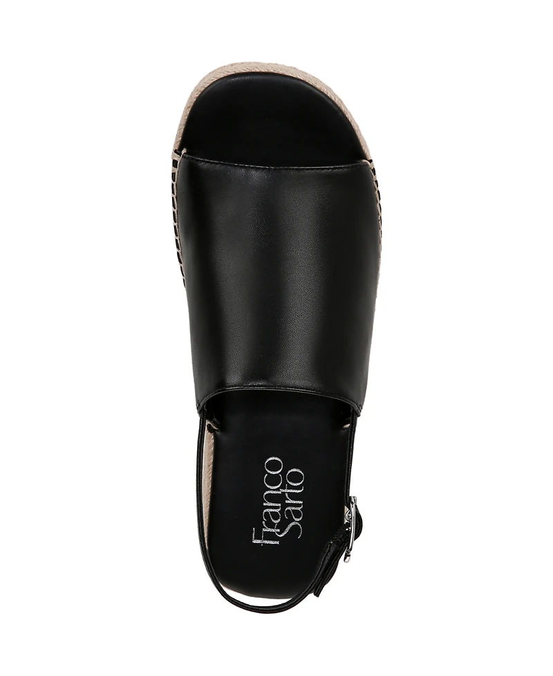 Franco Sarto Women's Rune Open Round Toe Slingback Espadrille Sandals