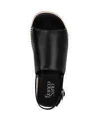 Franco Sarto Women's Rune Open Round Toe Slingback Espadrille Sandals