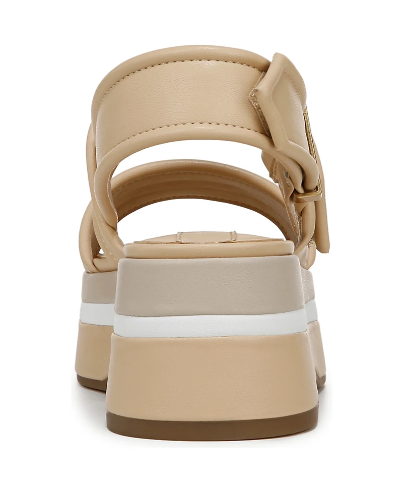 Franco Sarto Women's Piper Open Square Toe Slingback Platform Sandals