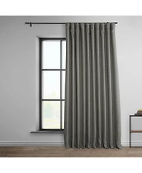 Half Price Drapes Extra Wide Textured Faux Linen Room Darkening Curtain
