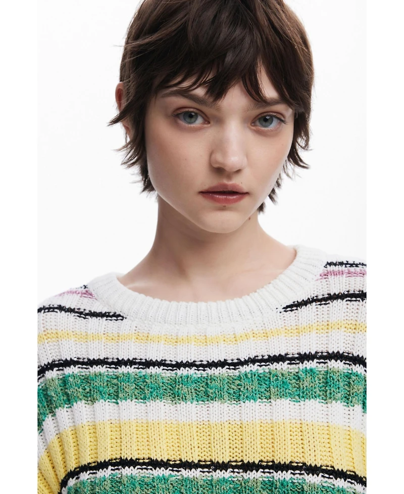 Desigual Women's Colorful striped sweater