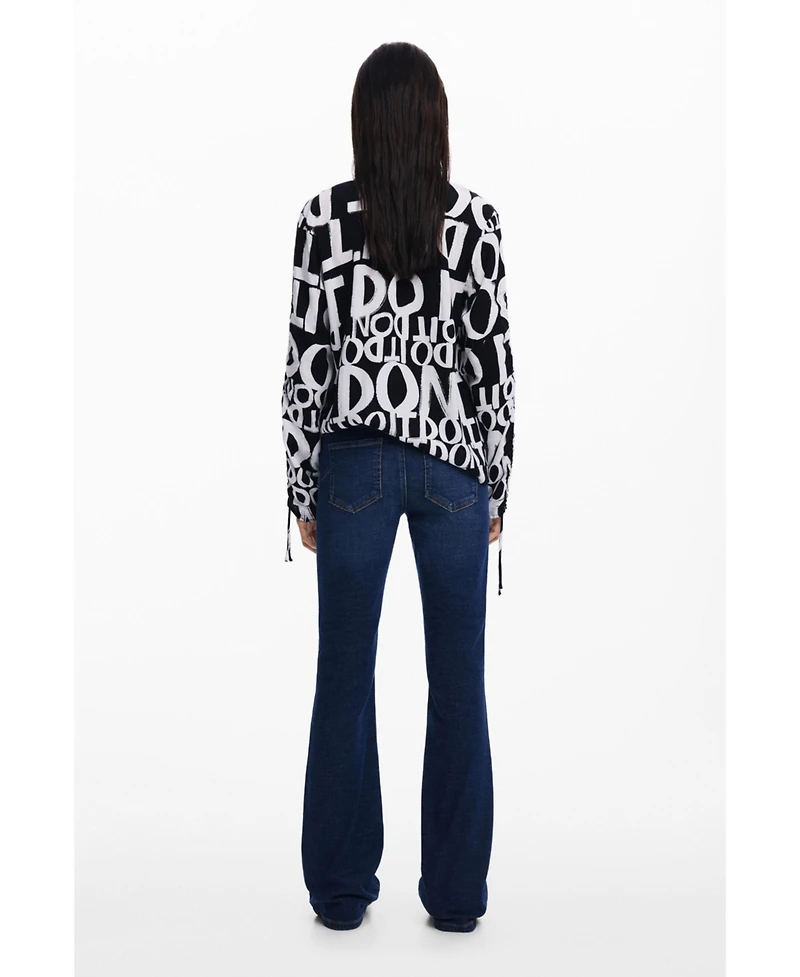 Desigual Women's Letter blouse with bows