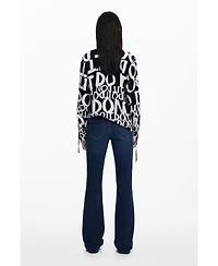 Desigual Women's Letter blouse with bows