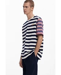 Desigual Men's Striped T-shirt with logo