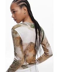 Desigual Women's High-neck horse T-shirt