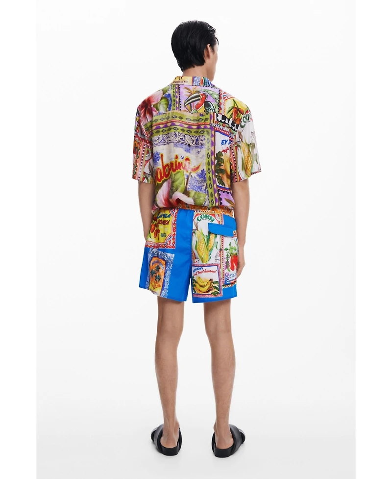 Desigual Men's Postcard swimsuit