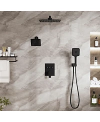 Mondawe 3-Function Dual Shower Head Pressure-balanced Shower System with 4 Sprays Handheld