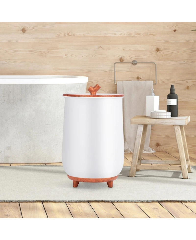 23L Large Luxury Bucket-Style Towel Warmer with Fragrant Disc Holder