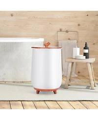23L Large Luxury Bucket-Style Towel Warmer with Fragrant Disc Holder