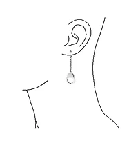 Bling Jewelry Partners Couples Grey Handcuffs Lever Back Dangle Earrings BlackSilver Tone Steel