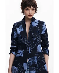 Desigual Women's Collage print blazer