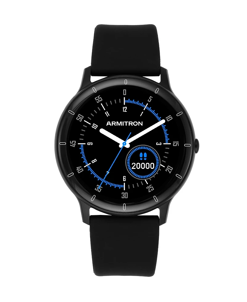 Armitron Connect Link Black Silicone Smartwatch, 45mm