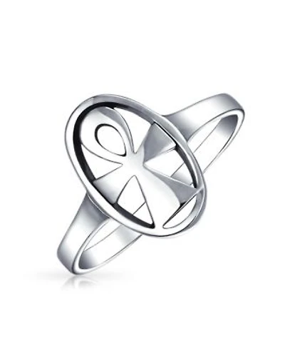 Bling Jewelry Eternal Key Of Life Ankh Cross Silver Ring Sterling Signet