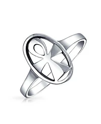 Bling Jewelry Eternal Key Of Life Ankh Cross Silver Ring Sterling Signet