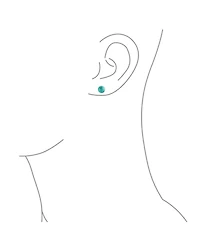 Bling Jewelry Set of 3 Natural Stones Ball Stud Earrings Sterling Silver 8MM