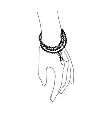 Bling Jewelry Natural Buddhist Mala Prayer Bead Long Strands Beads Meditation Yoga Rosary Necklace Stacking Wrap Stretch Bracelet