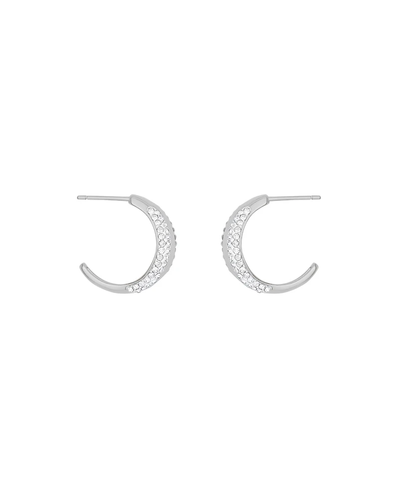 And Now This Clear Crystal Push Back C-Hoop Earrings