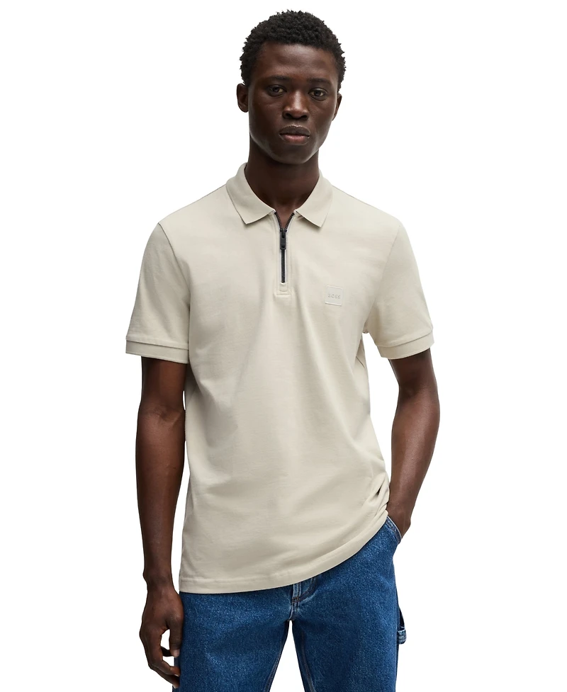 Boss by Hugo Boss Men's Stretch-Cotton Pique Slim-Fit Polo Shirt