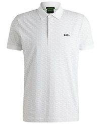 Boss by Hugo Men's Stretch Cotton Printed Paddy Polo Shirt