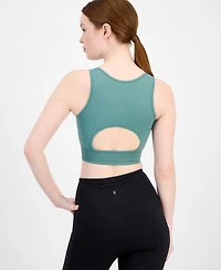 Id Ideology Women's High-Neck Cutout-Back Sports Bra, Exclusively at Macy's
