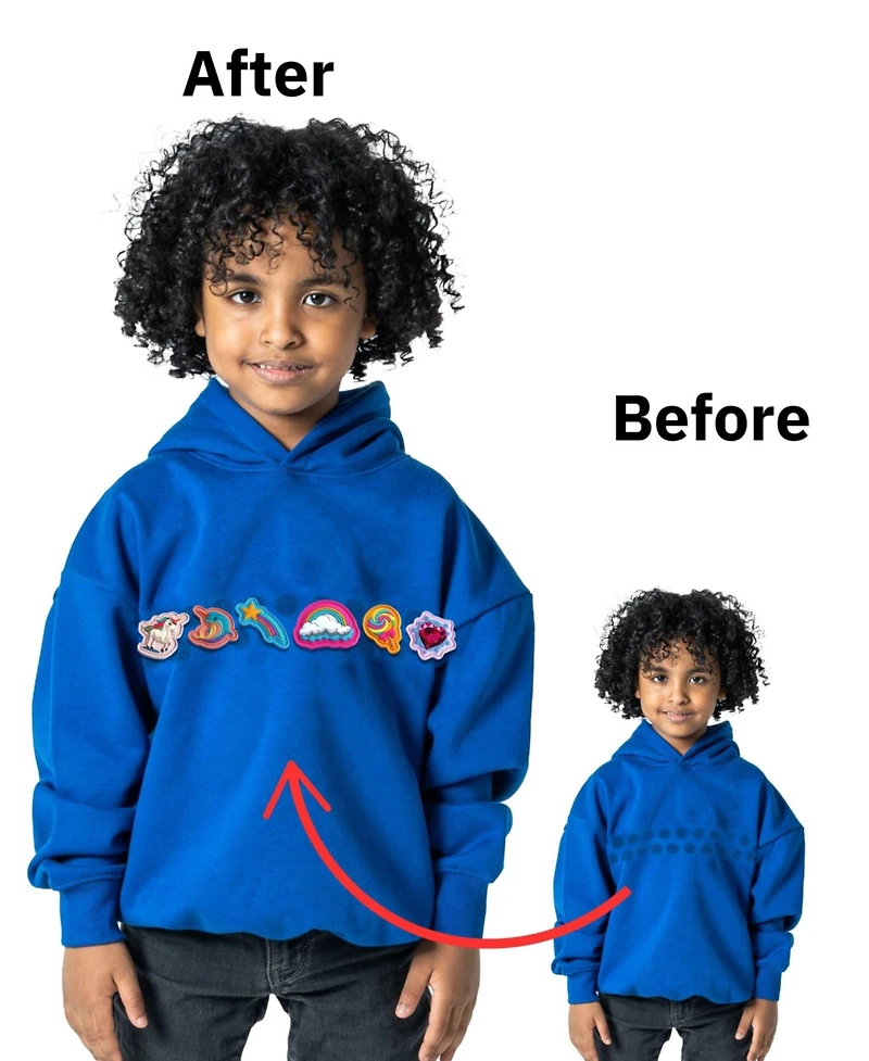 Unisex Customizable Hoodie Bundle with Magic Wonders Patch Dabblz