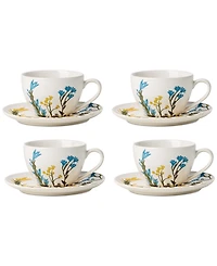 Lenox Wildflowers Tea Cup & Saucer, Set of 4
