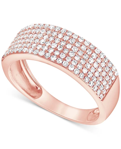 Diamond Pave Multirow Band (1/2 ct. t.w.) in 14k Rose Gold