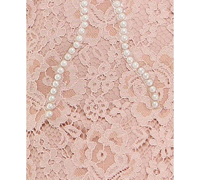 Seni & Cade Juniors' Embellished Lace Bubble-Hem Dress