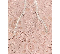 Seni & Cade Juniors' Embellished Lace Bubble-Hem Dress