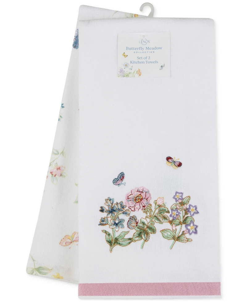 Lenox Butterfly Meadow Printed Kitchen Towel, Set of 2