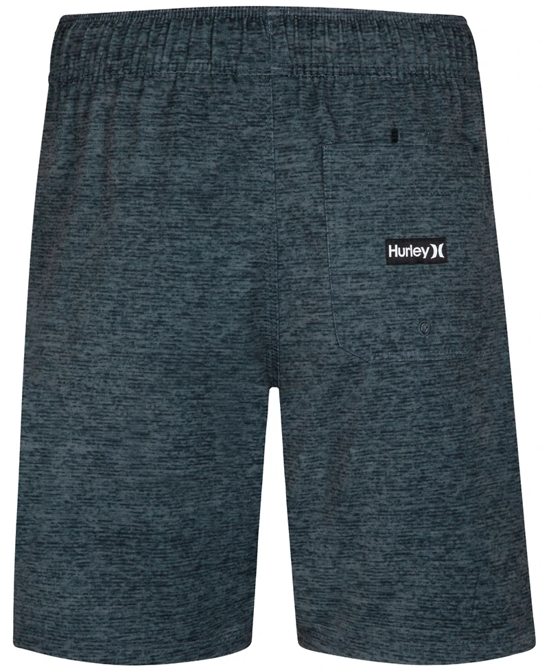 Hurley Big Boys Printed Heathered Pull-On Swim Trunks