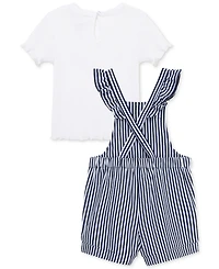 Little Me Baby Girls T-Shirt & Daisy Knit Shortall, 2 Piece Set