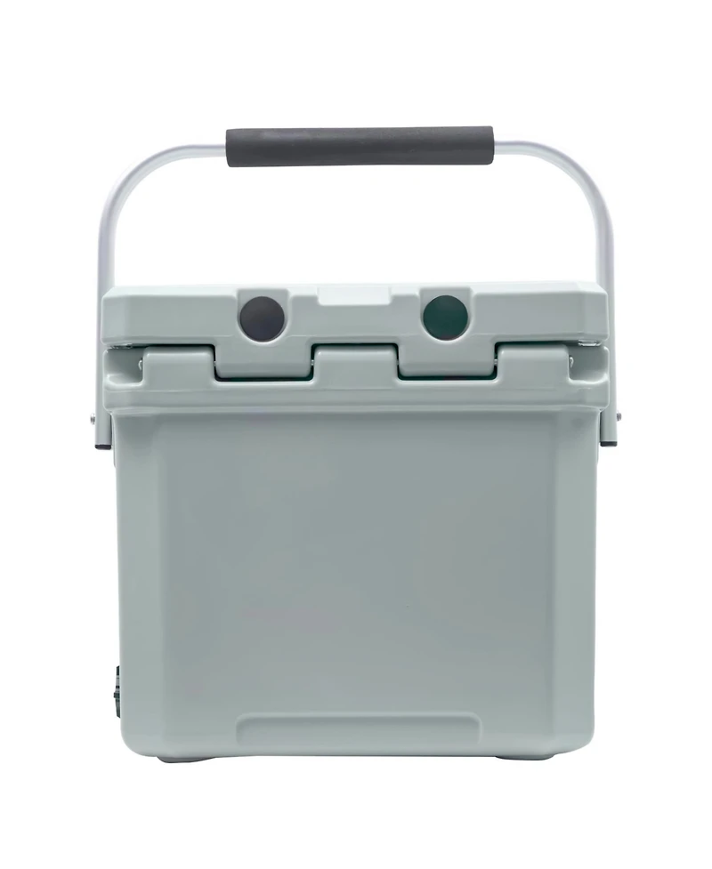 Camp-zero 12 | 12.6 Qt. Premium Cooler with Molded-in Cup Holders and Folding Aluminum Handle Clay